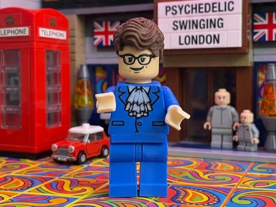 Austin Powers 8 inches tall 3D Printed Lego Inspired