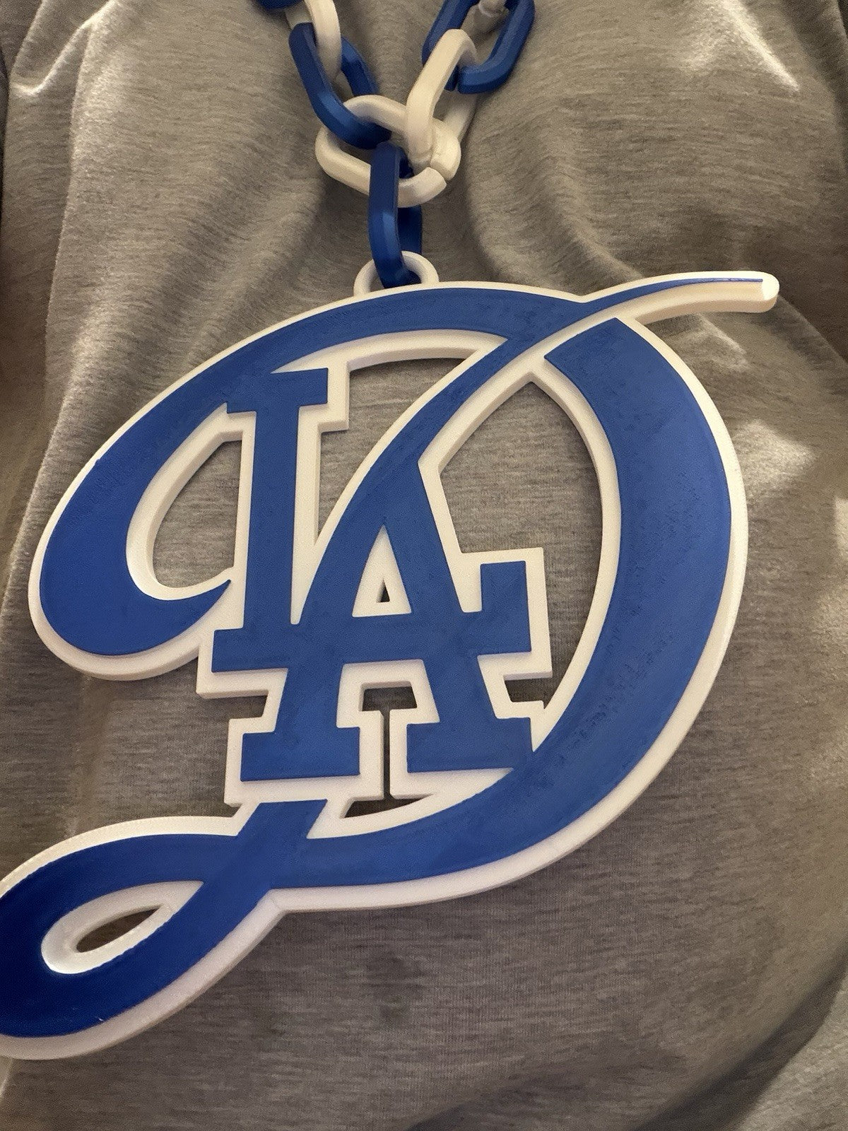 New LA Dodgers Logo Chromatic Metallic look Hype 3D Printed 42” Metallic Color