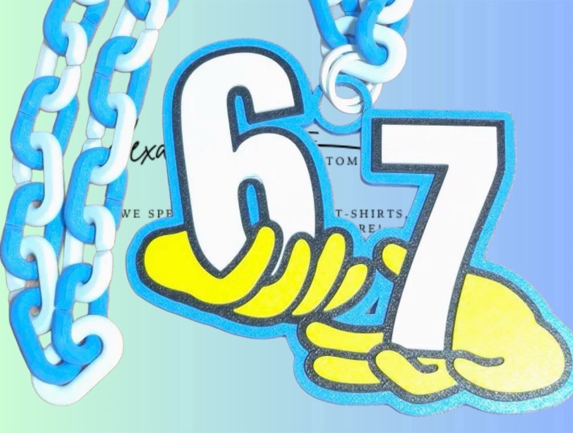 Custom Social Media “6-7” Hype Chain 3D Printed Statement Piece