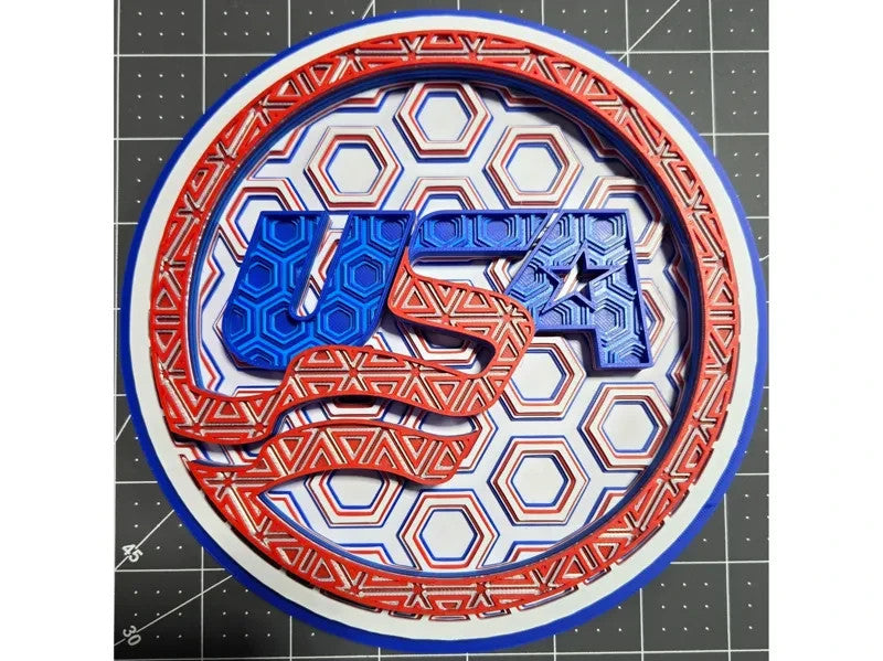 USA Hockey Wall Art Or Display 3D printed Dimensional Mosaic