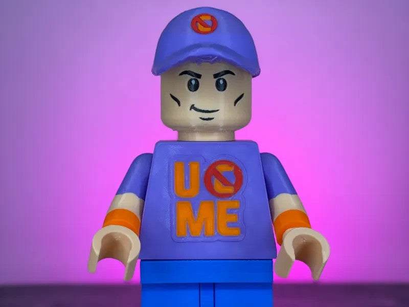 John Cena Brick Figure 8 inches tall 3D Printed Lego Inspired