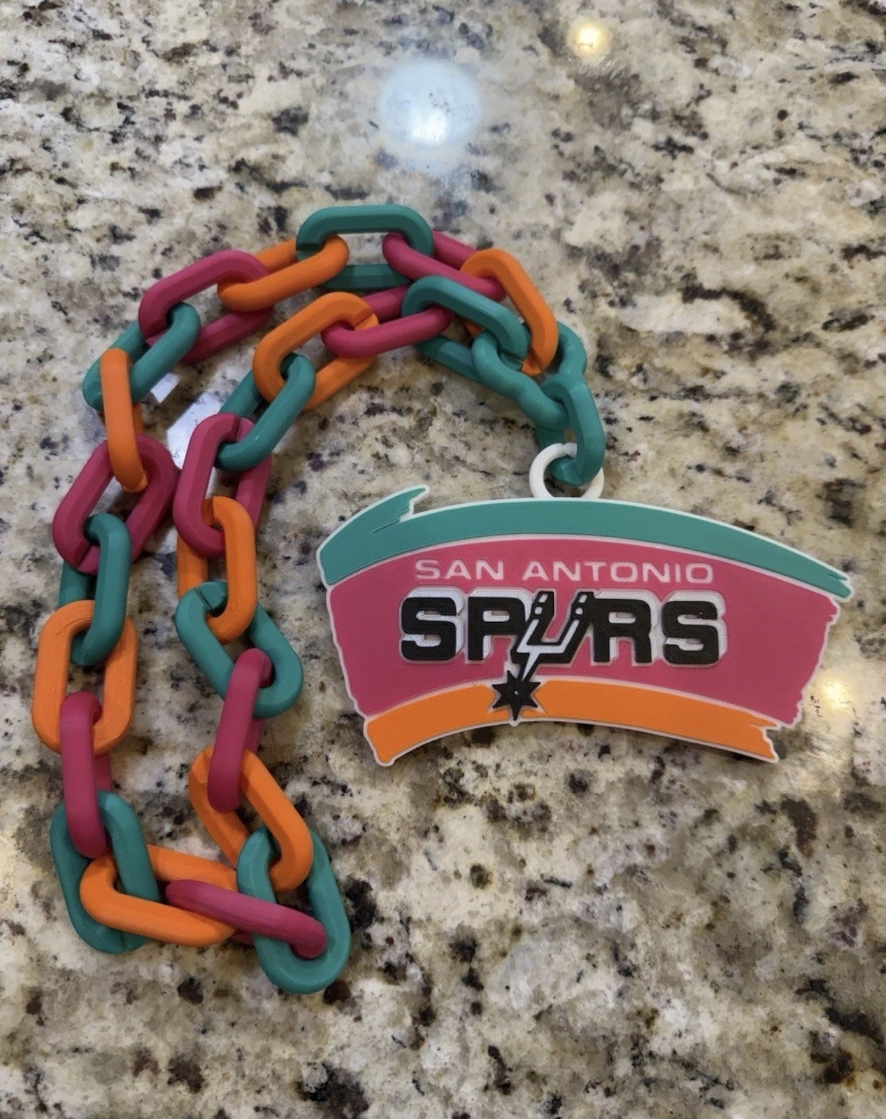 San Antonio Spurs Chain Fiesta 3d Print Chain Throw Back Custom free shipping