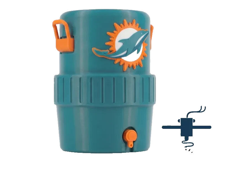 Miami Dolphins Koozie 3D Printed 12 Oz Cans