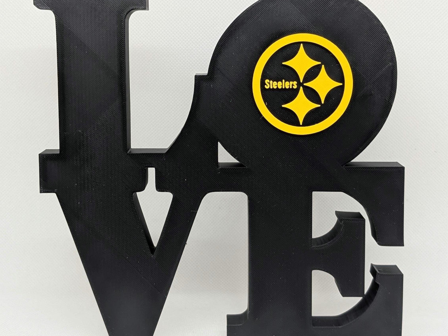 Pittsburgh Steelers Love Park Sign - LOVE Statue 3D Printed Wall Sign