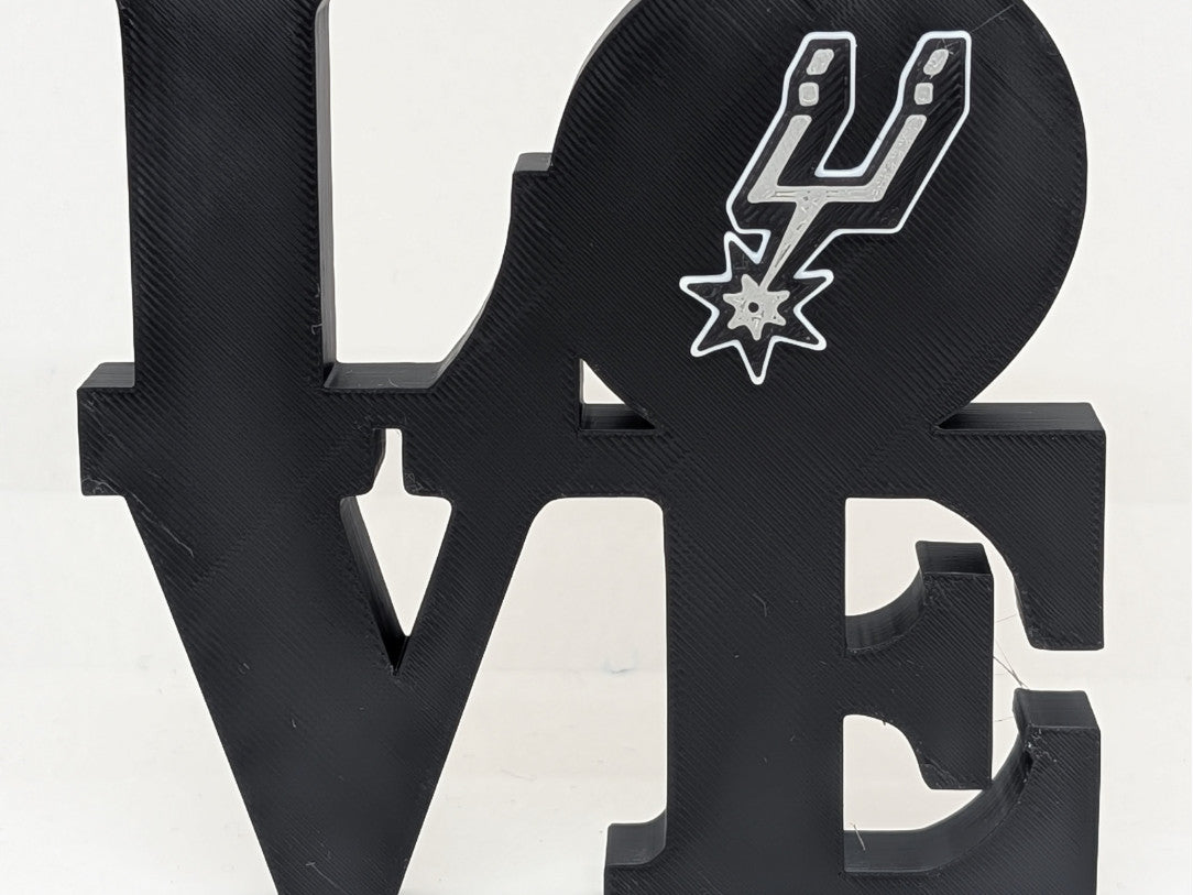 San Antonio Spurs Love Park Sign 3D Printed Wall Sign