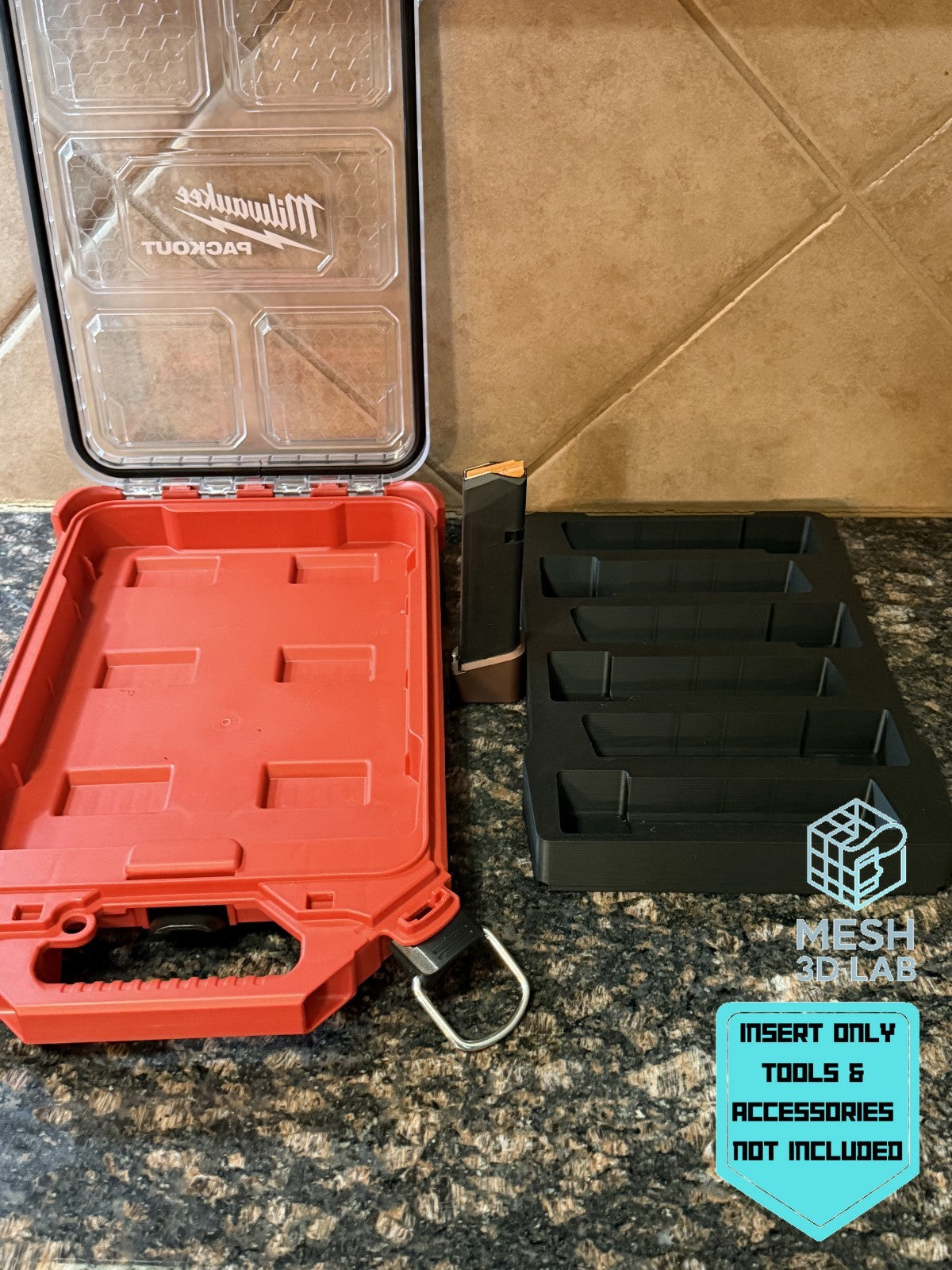 9mm Extended Magazine Holder PACKOUT Low Profile Bin Insert (Insert Only)
