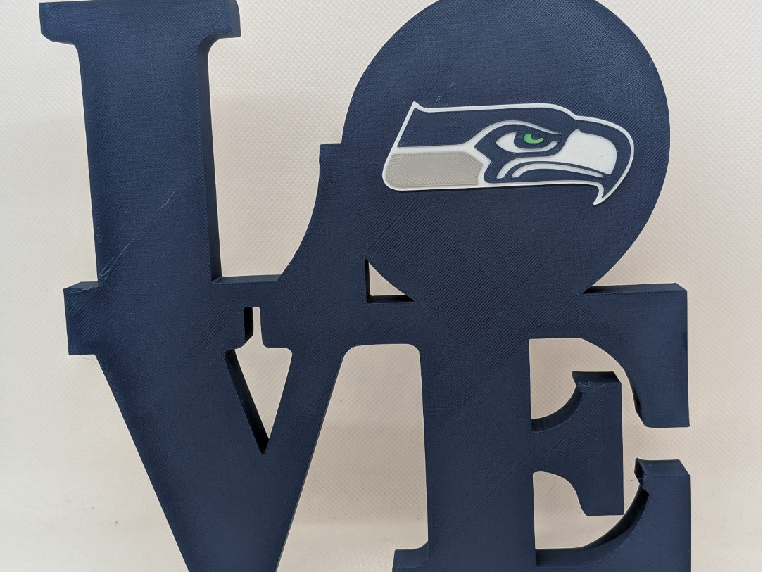 Seattle Seahawks Love Park Sign 3D Printed Wall Sign