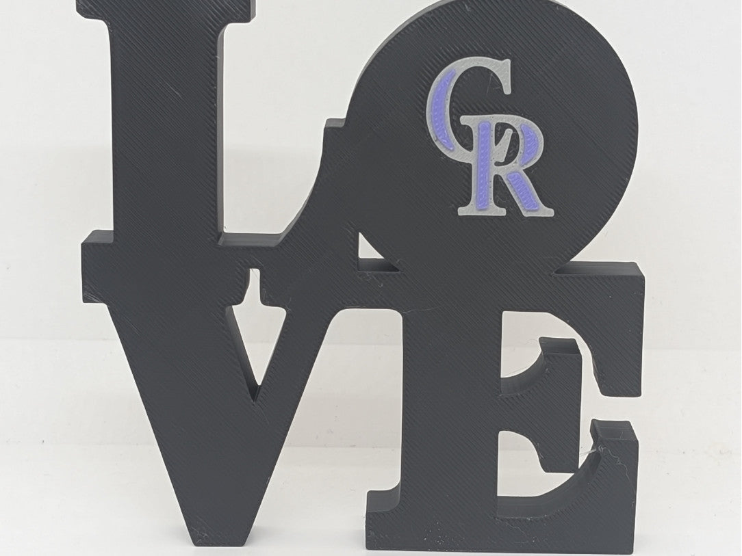 MLB Colorado Rockies Love Park Sign for Mancave 3D Printed Wall Sign
