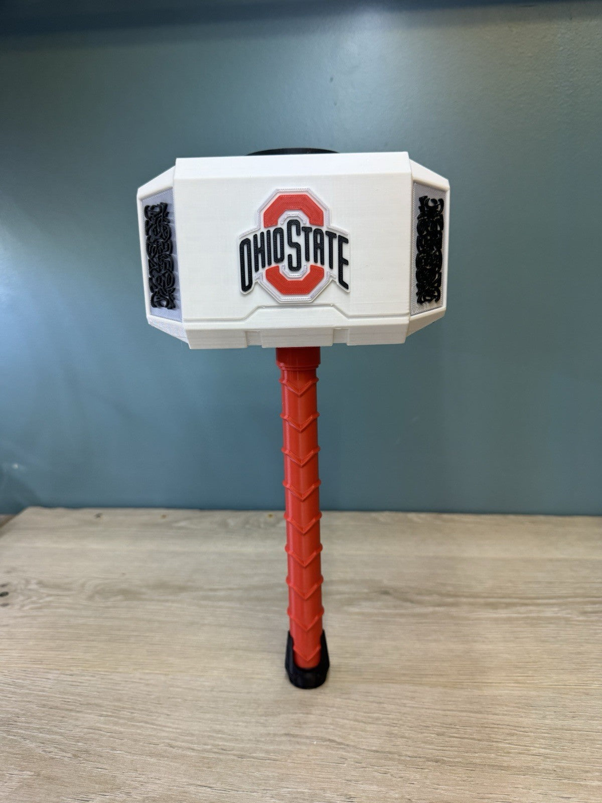 Ohio State University Buckeyes OSU Thor Hammer & Rock Fan Gift Man Cave Office