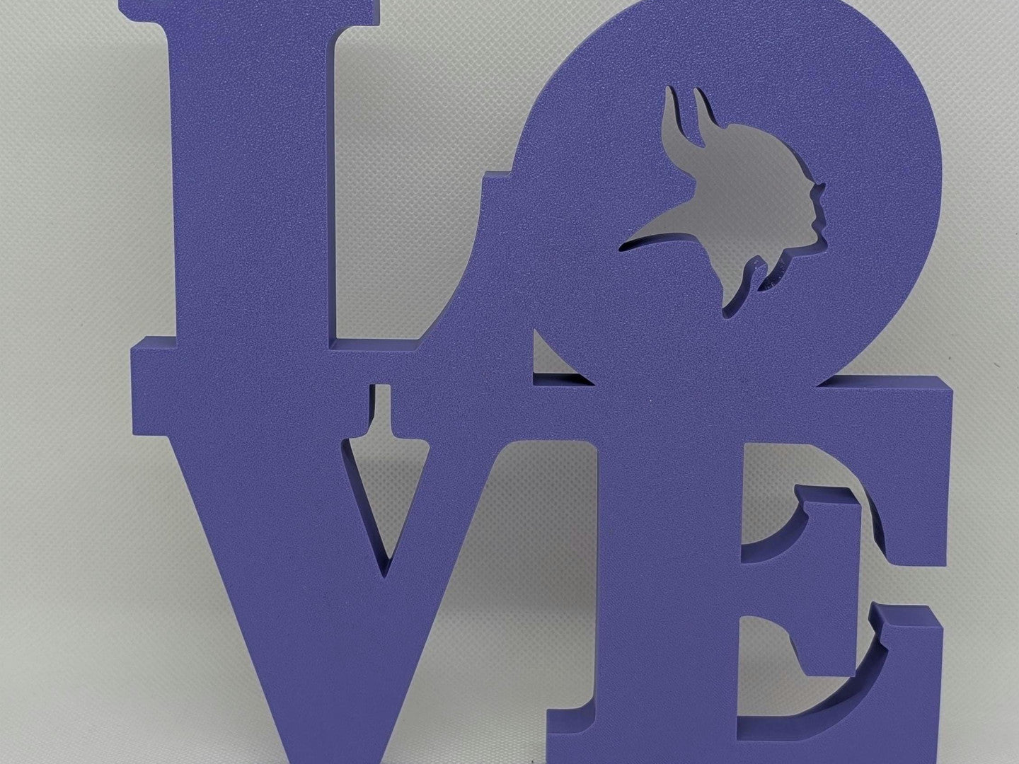 Minnesota Vikings Love Park Sign - LOVE sign 3D Printed Wall Sign