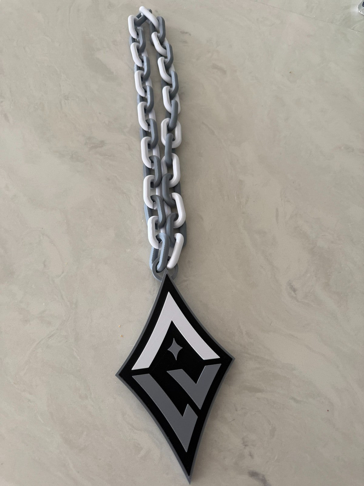 Las Vegas Aces Oversized Necklace, Hype Turnover Chain HandMade 3D Printed