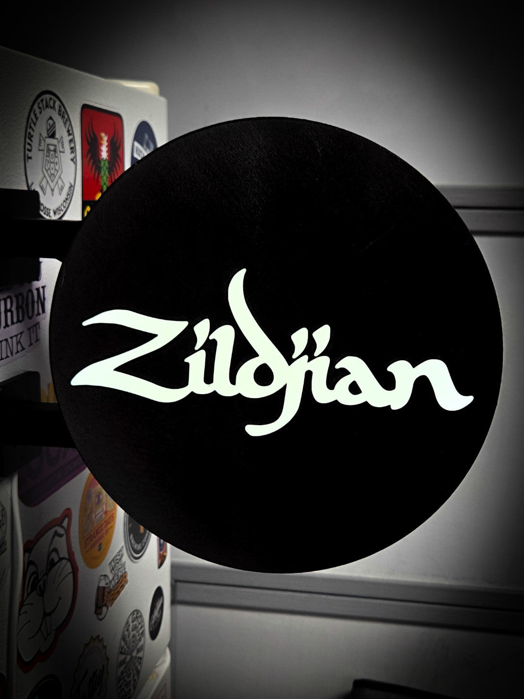 ZILDJIAN Cymbals 12 Inch Light Box LED Sign 3D Printed Wall Decor Man Cave