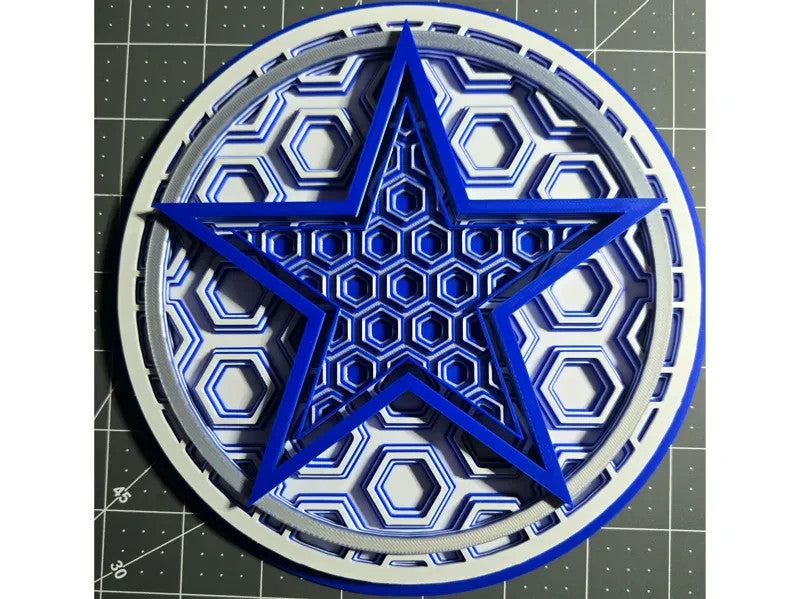 Dallas Cowboys Wall Art Or Display 3D printed Dimensional Mosaic