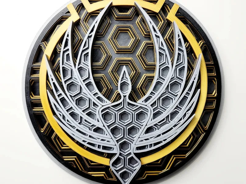 Battlestar Galactica Wall Art Or Display 3D printed Dimensional Mosaic