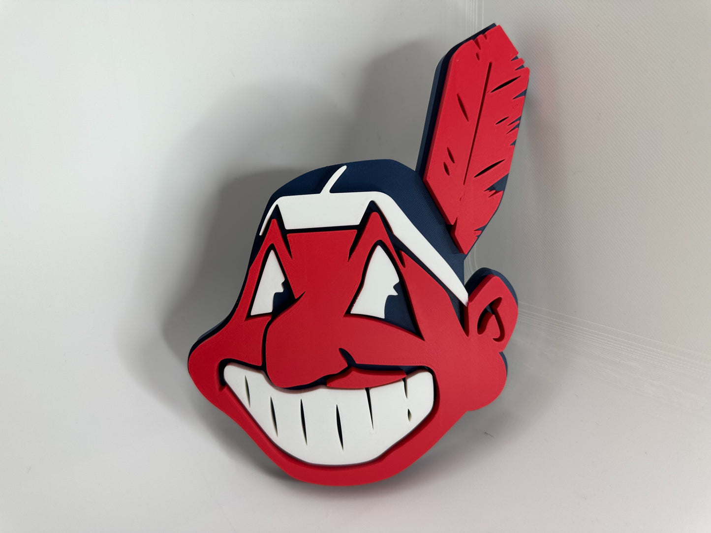 Cleveland Indians Logo 1986 3D Printed Logo Wall Sign