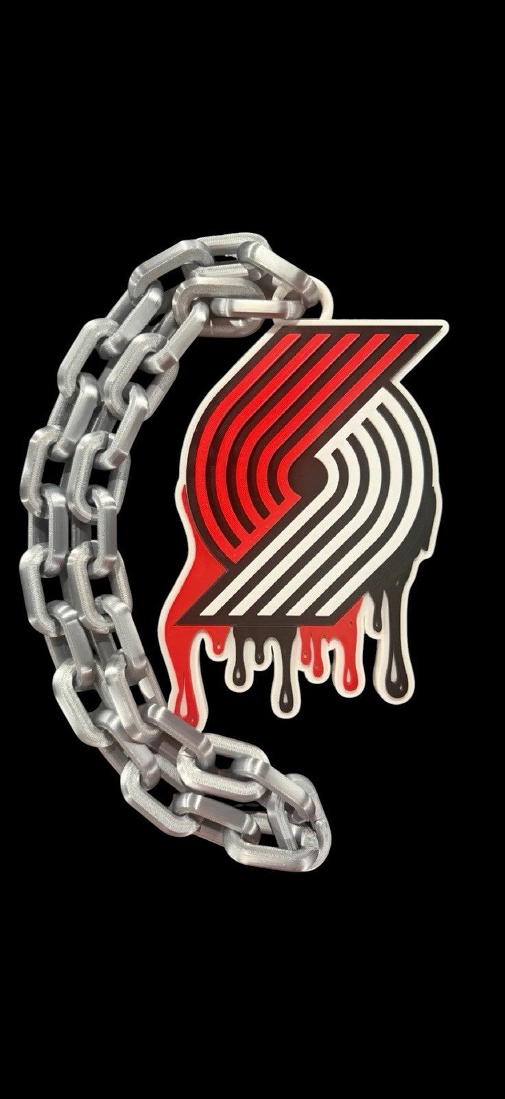 Portland Trail Blazers Logo Dripping Pendant
