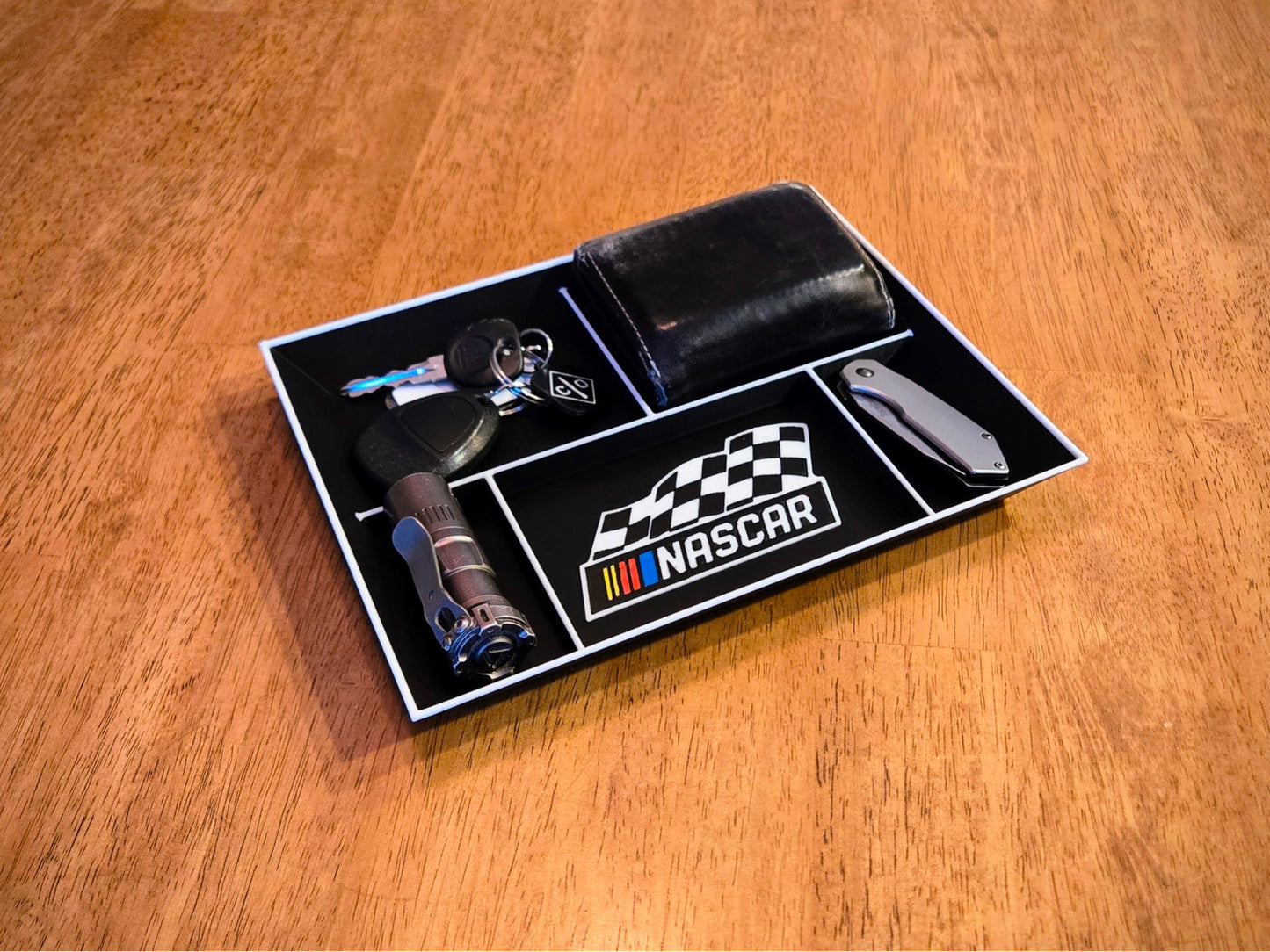 NASCAR EDC Dump Tray 3D Printed Valet Desk Organizer Nightstand Catchall