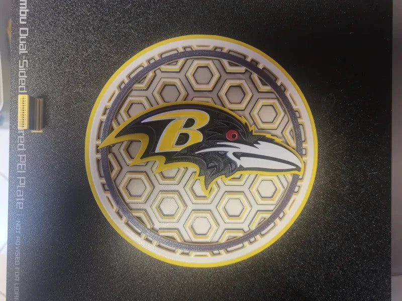 Baltimore Ravens Wall Art Or Display 3D printed Dimensional Mosaic