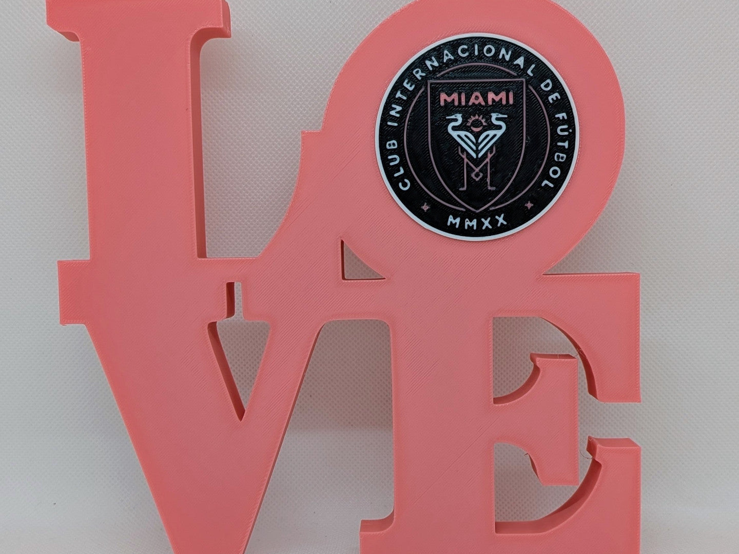 MLS Soccer Inter Miami CF Love Park Sign 3D Printed Wall Sign