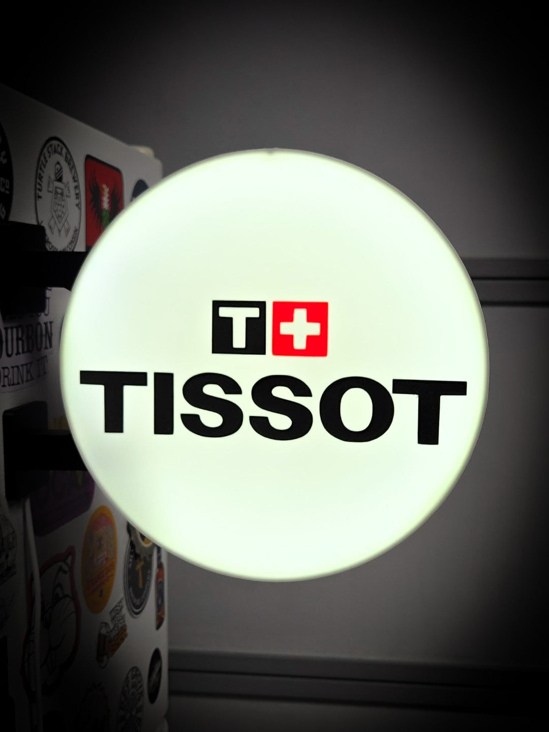 TISSOT 12 Inch Light Box LED Sign 3D Printed Wall Decor Man Cave Garage