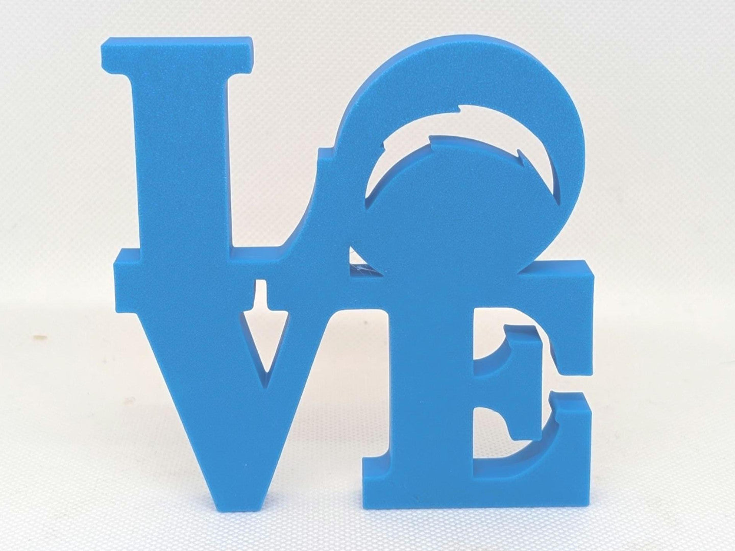 Los Angeles Chargers Love Park Sign - LOVE sign 3D Printed Wall Sign