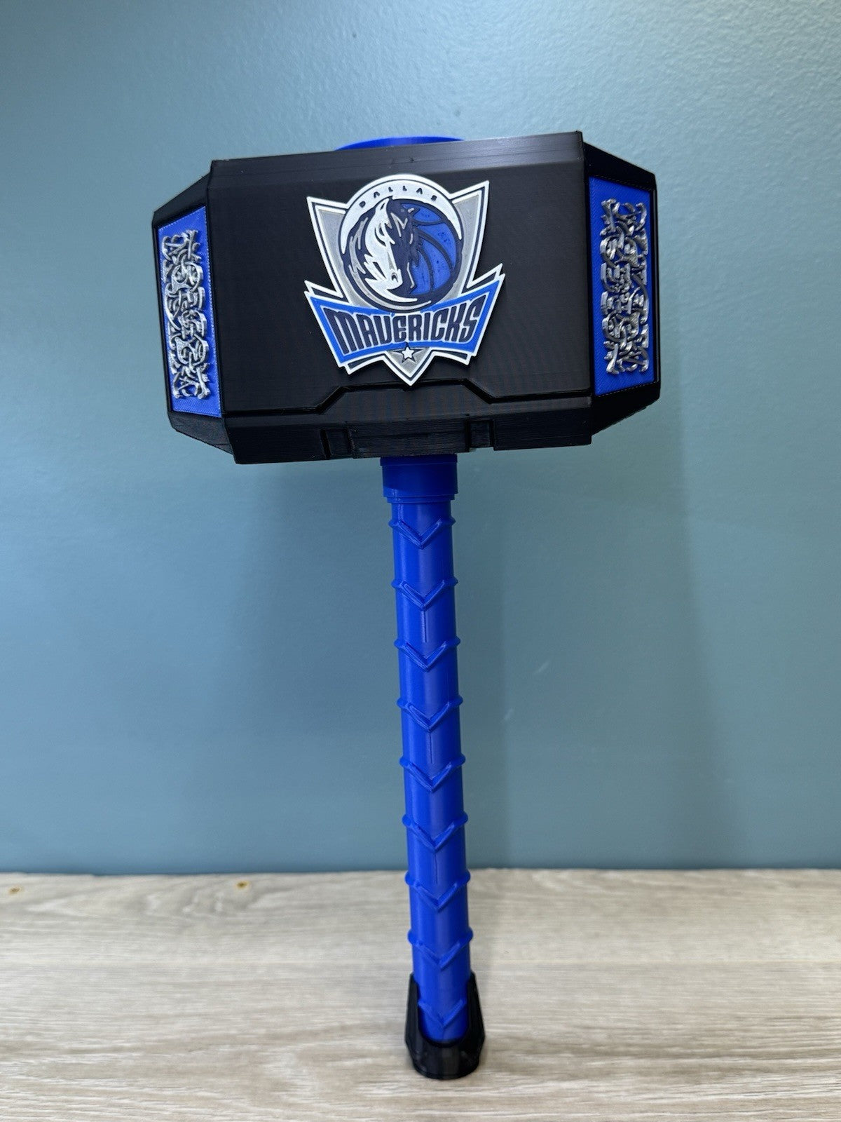 Dallas Mavericks Thor Hammer & Rock NBA Unique Fan Gifts Man Cave Office Desk