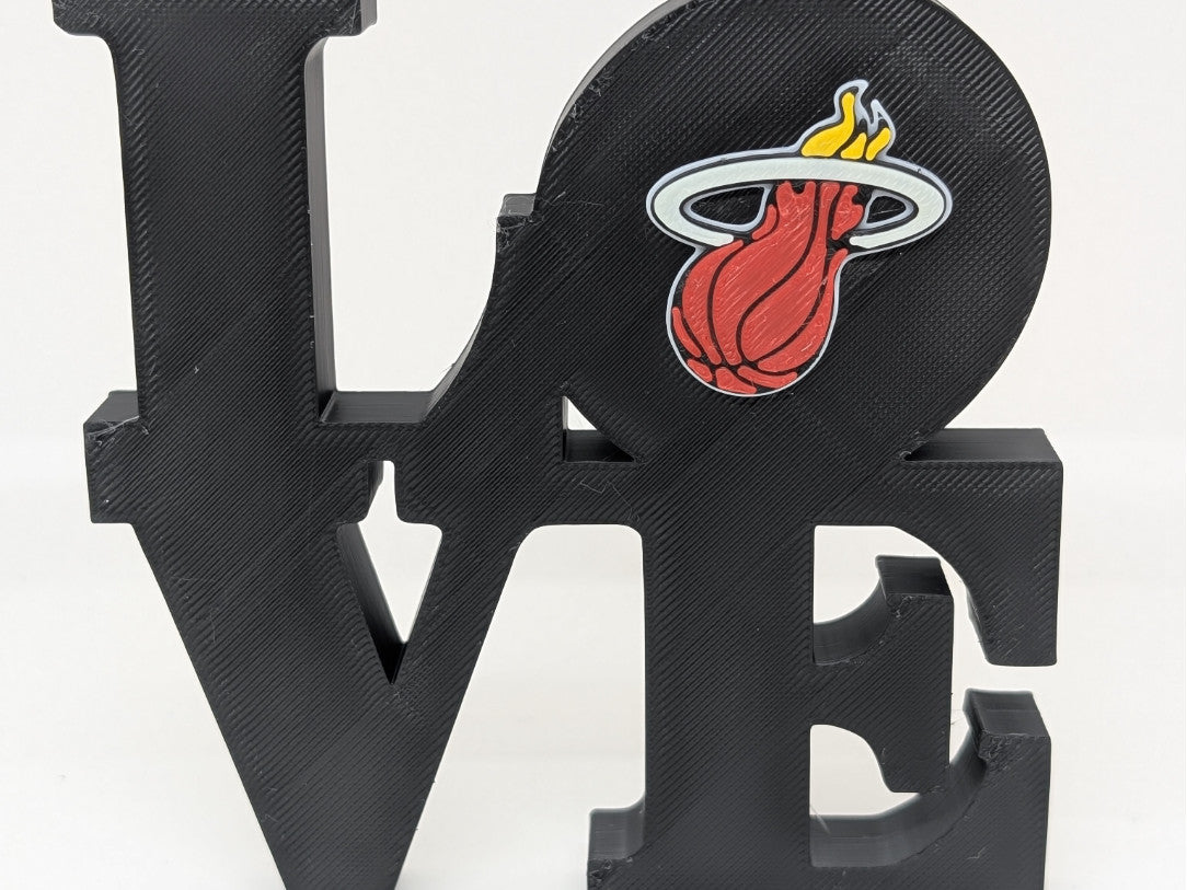 Miami Heat Love Park Sign for Mancave 3D Printed Wall Sign
