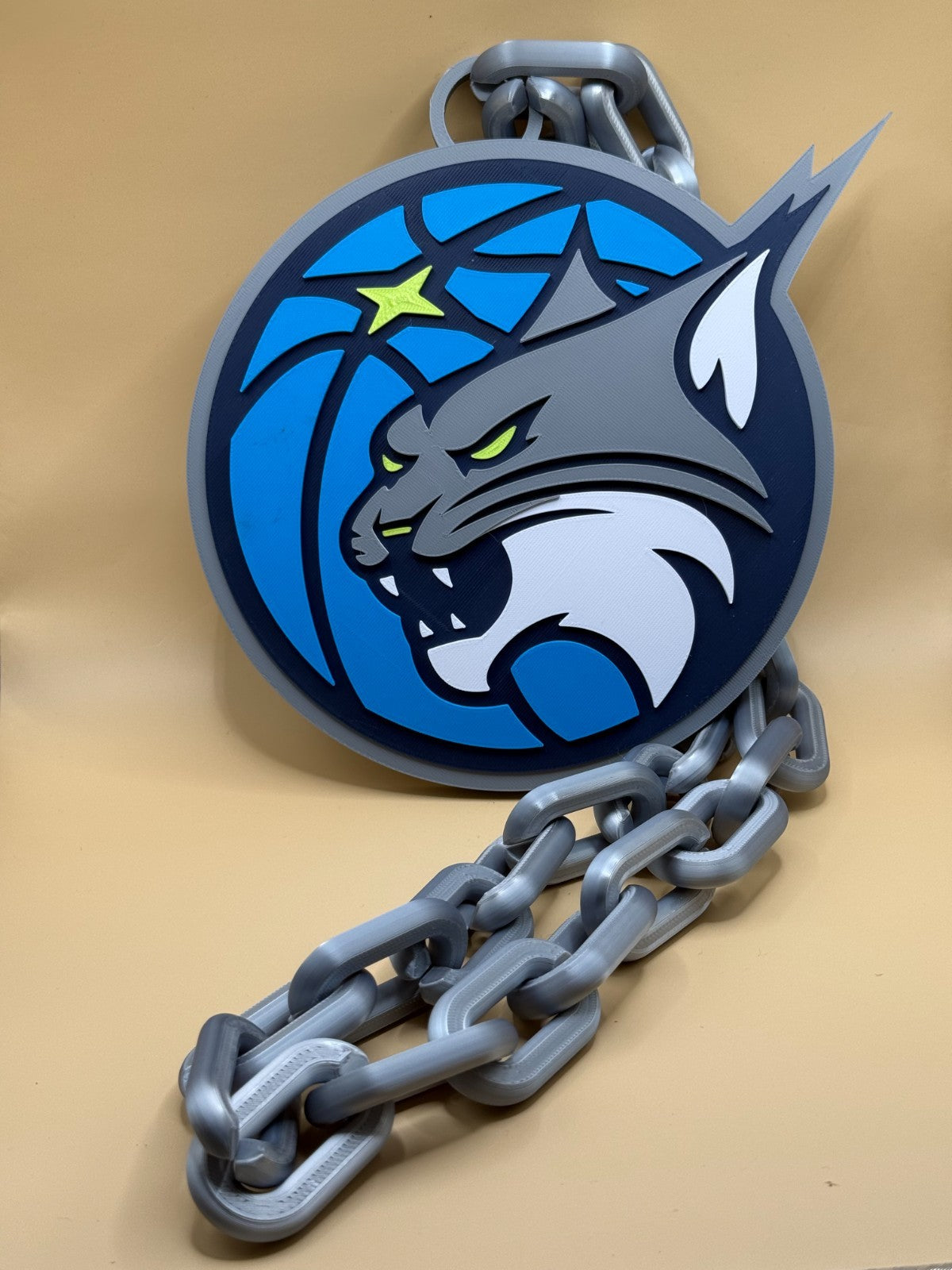 Minnesota Lynx Oversized Logo Necklace Turnover Hype Chain WNBA Handmade 3D