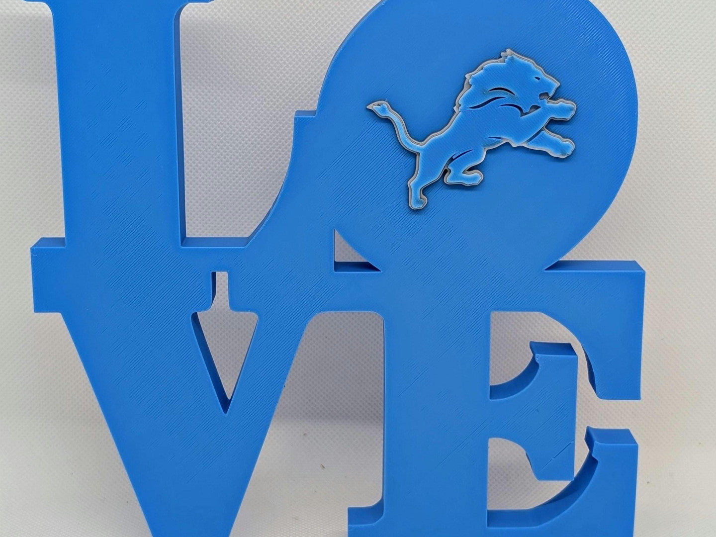Detroit Lions Love Park Sign - LOVE sign 3D Printed Wall Sign