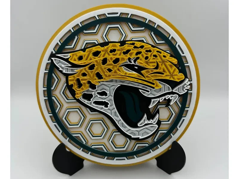 Jacksonville Jaguars Wall Art Or Display 3D printed Dimensional Mosaic