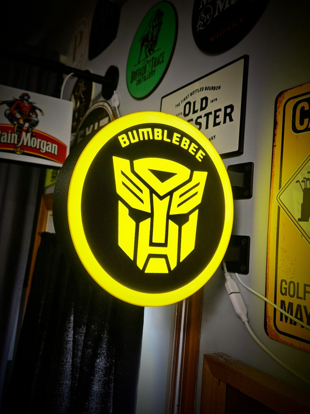 Bumblebee Transformers 2-Sided LED Light 12 Inch Light Box LED Sign Wall Decor