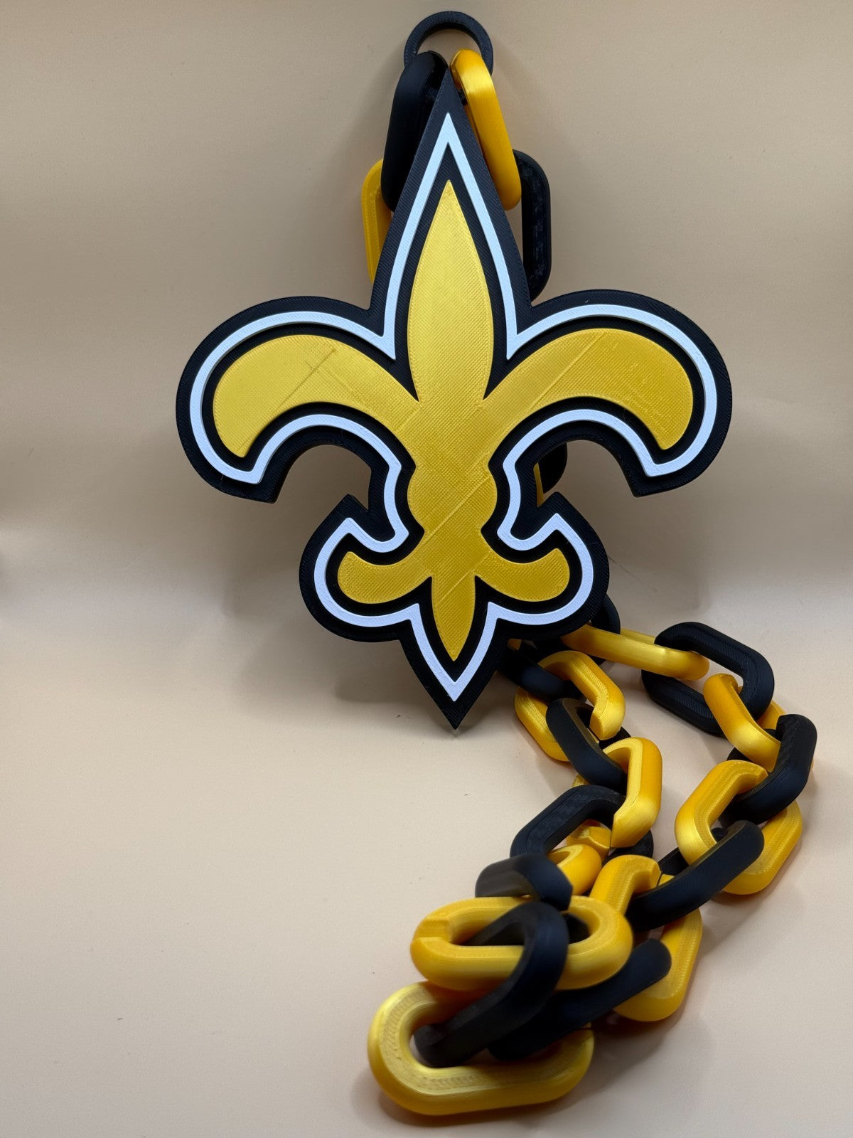 New Orleans Saints Oversized Logo Necklace HandMade 3D Printed