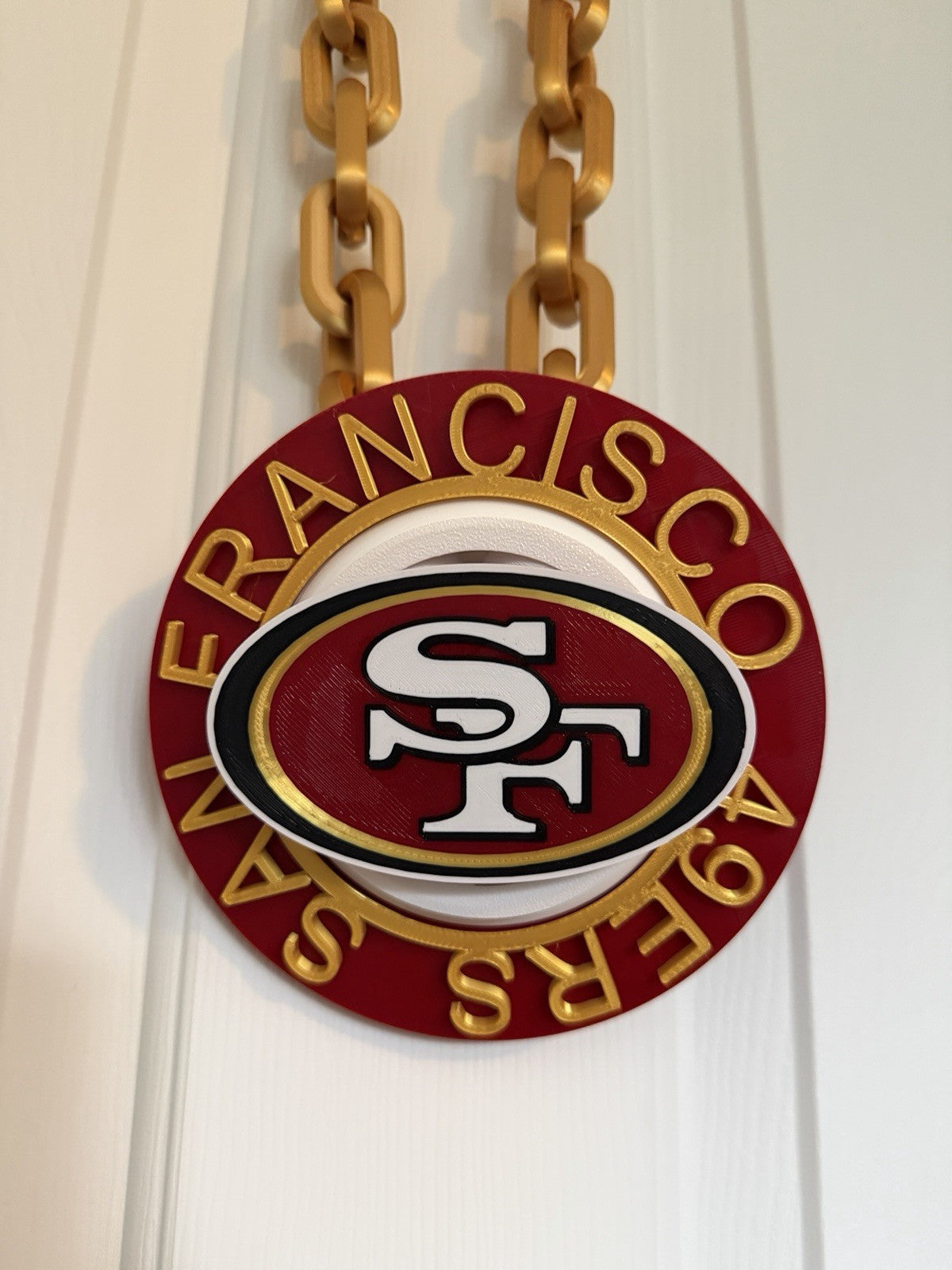 San Francisco 49ers Spinning Chain Pendant Necklace