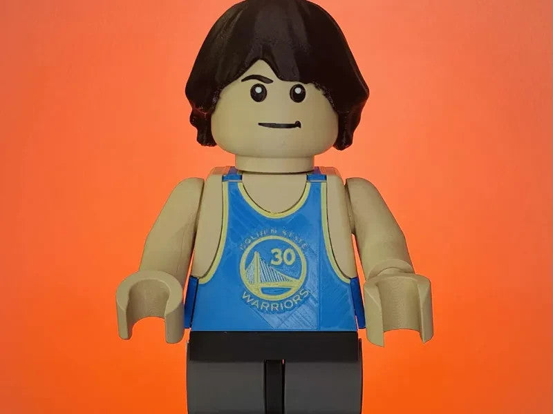 Stephen Curry Brick Figure 8 inches tall 3D Printed Lego Inspired