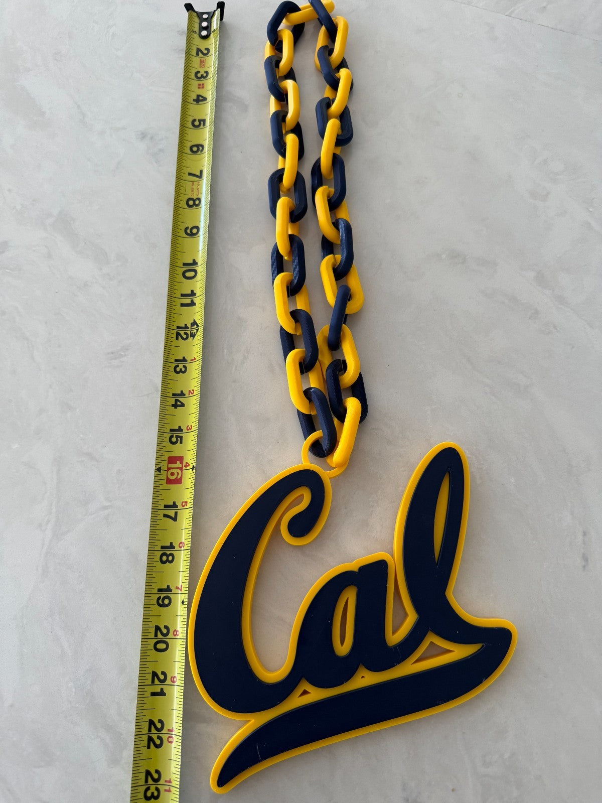 California Golden Bears Oversized Hype Chain Necklace "Let There Be Light"
