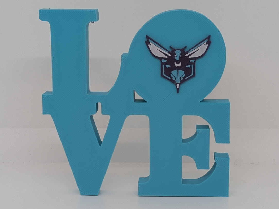 Charlotte Hornets Love Park Sign 3D Printed Wall Sign