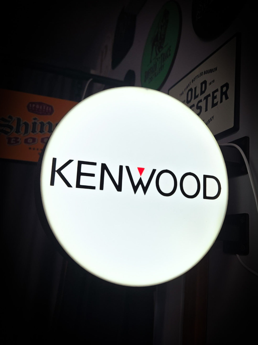 KENWOOD 12 Inch Light Box LED Sign 3D Printed Wall Decor Man Cave Garage