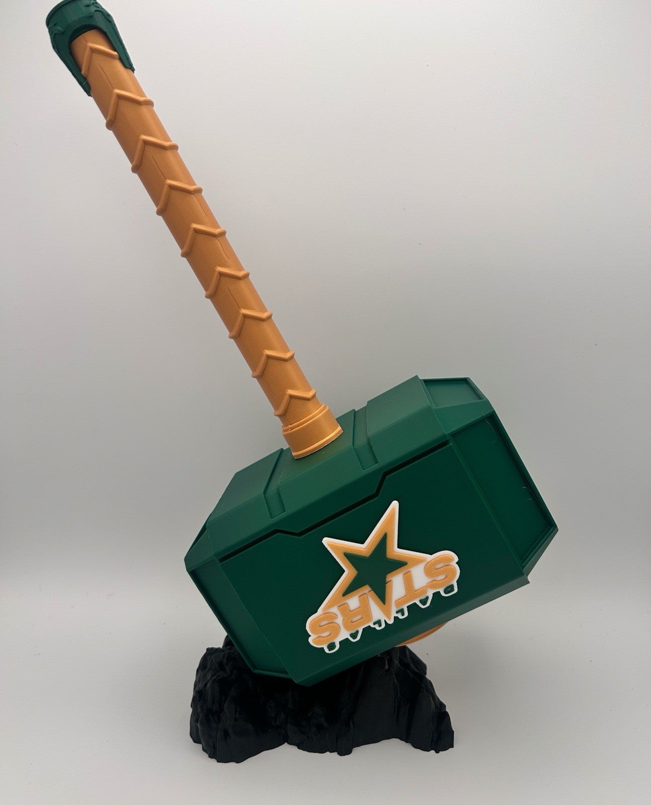 NHL Dallas Stars themed Mjolnir Thor's Hammer BASE NOT INCLUDED