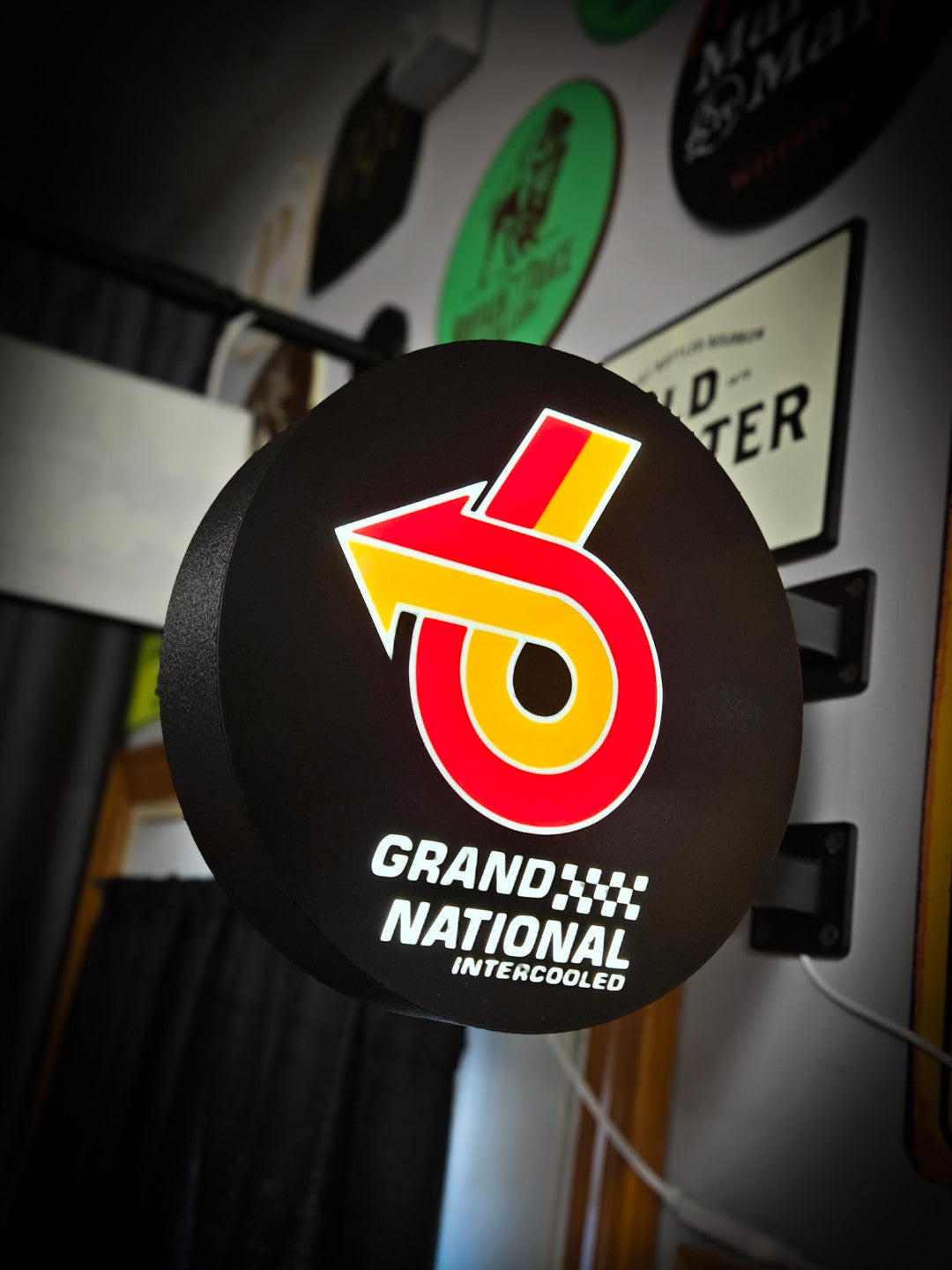 GRAND NATIONAL (Turbo 6) 12 Inch Light Box LED Sign 3D Printed Wall Decor