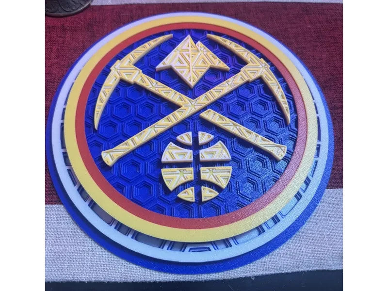 Denver Nuggets Wall Art Or Display 3D printed Dimensional Mosaic