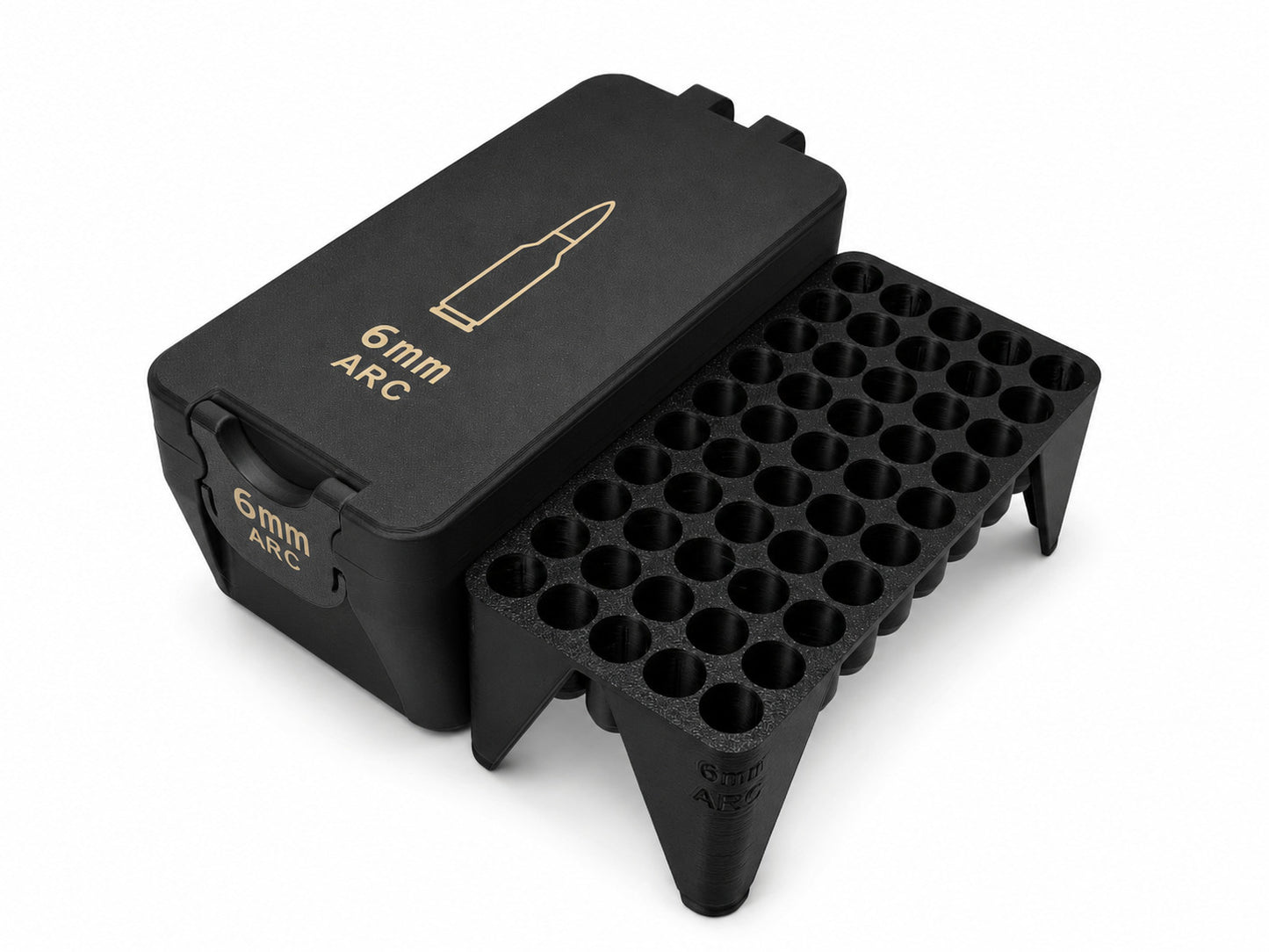 6mm ARC Ammo Box – 50 Rounds - Snap Close Storage Box | Fully Customizable