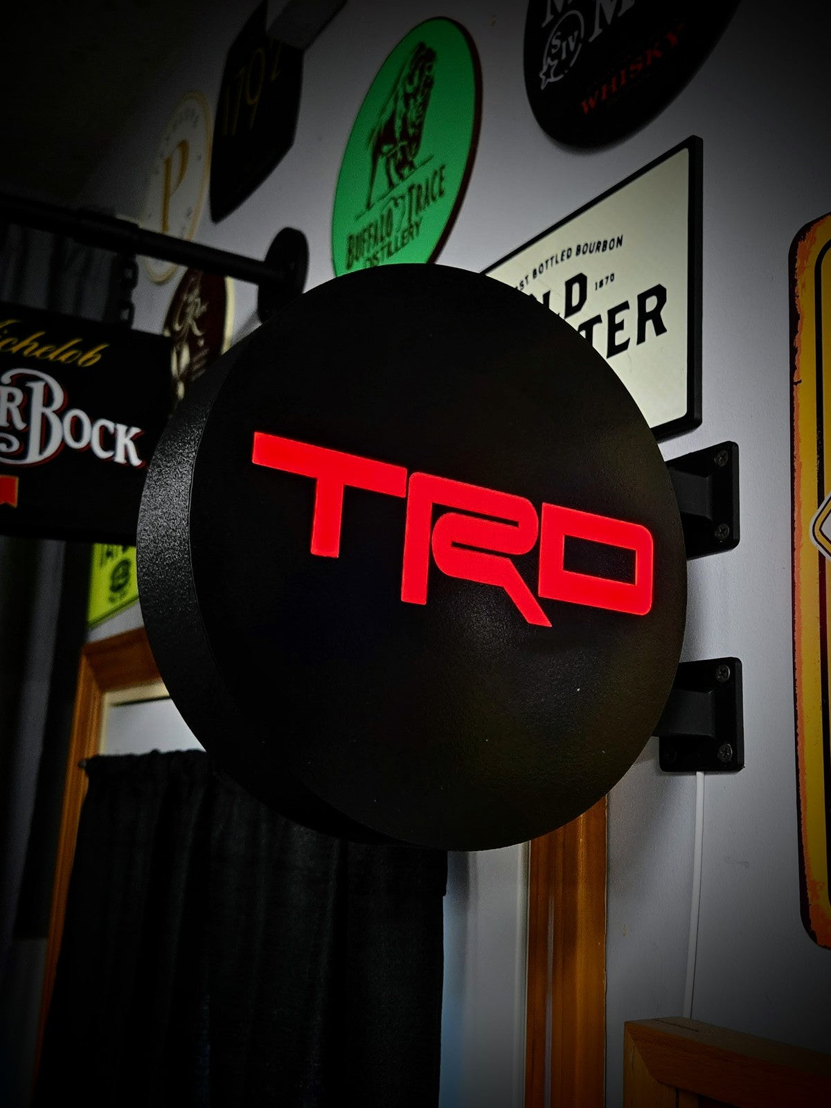 Toyota TRD 12 Inch Light Box LED Sign 3D Printed Wall Decor Man Cave Garage