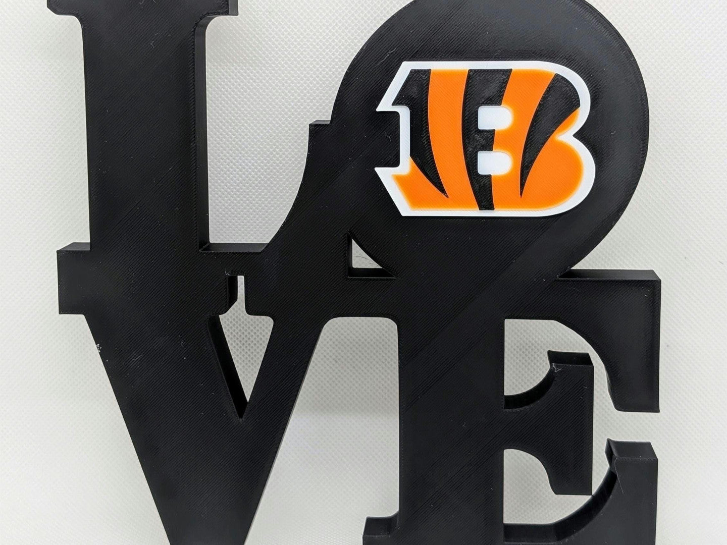 Cincinnati Bengals Love Park Sign - LOVE Statue 3D Printed Wall Sign