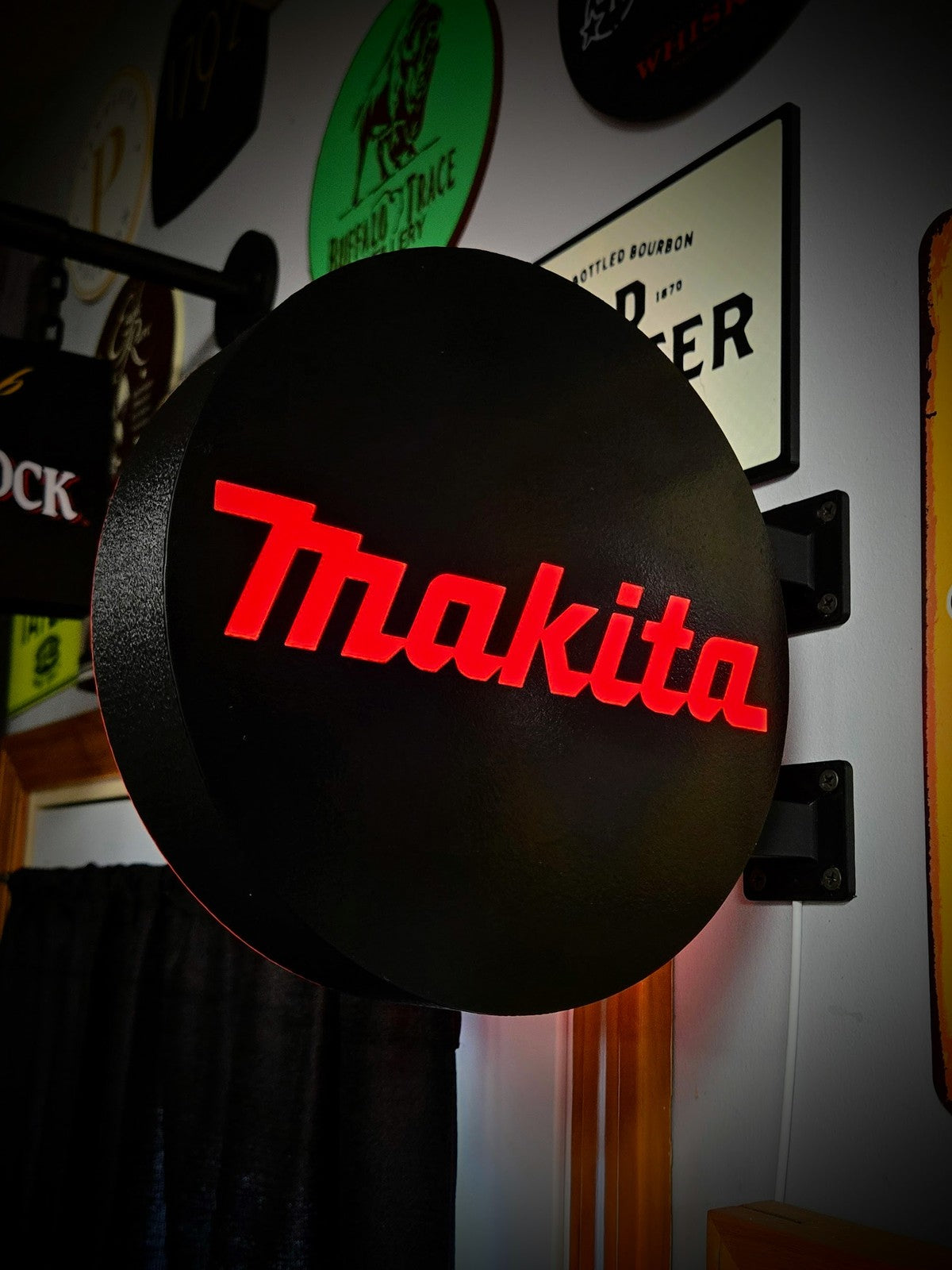 MAKITA TOOLS 12 Inch Light Box LED Sign 3D Printed Wall Decor Man Cave Garage