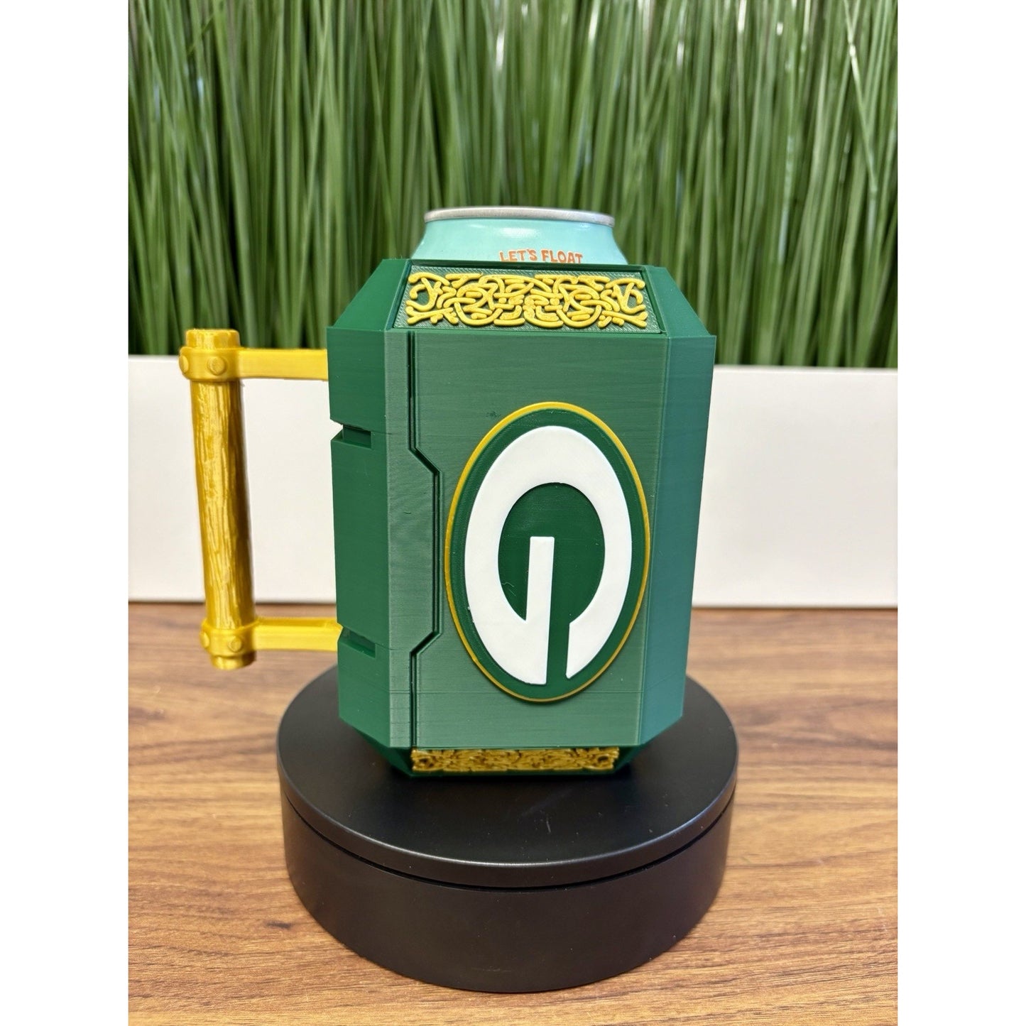 3D Printed Green Bay Packers Can Holder Koozie - Fits 12oz Cans + Slim Sleeve