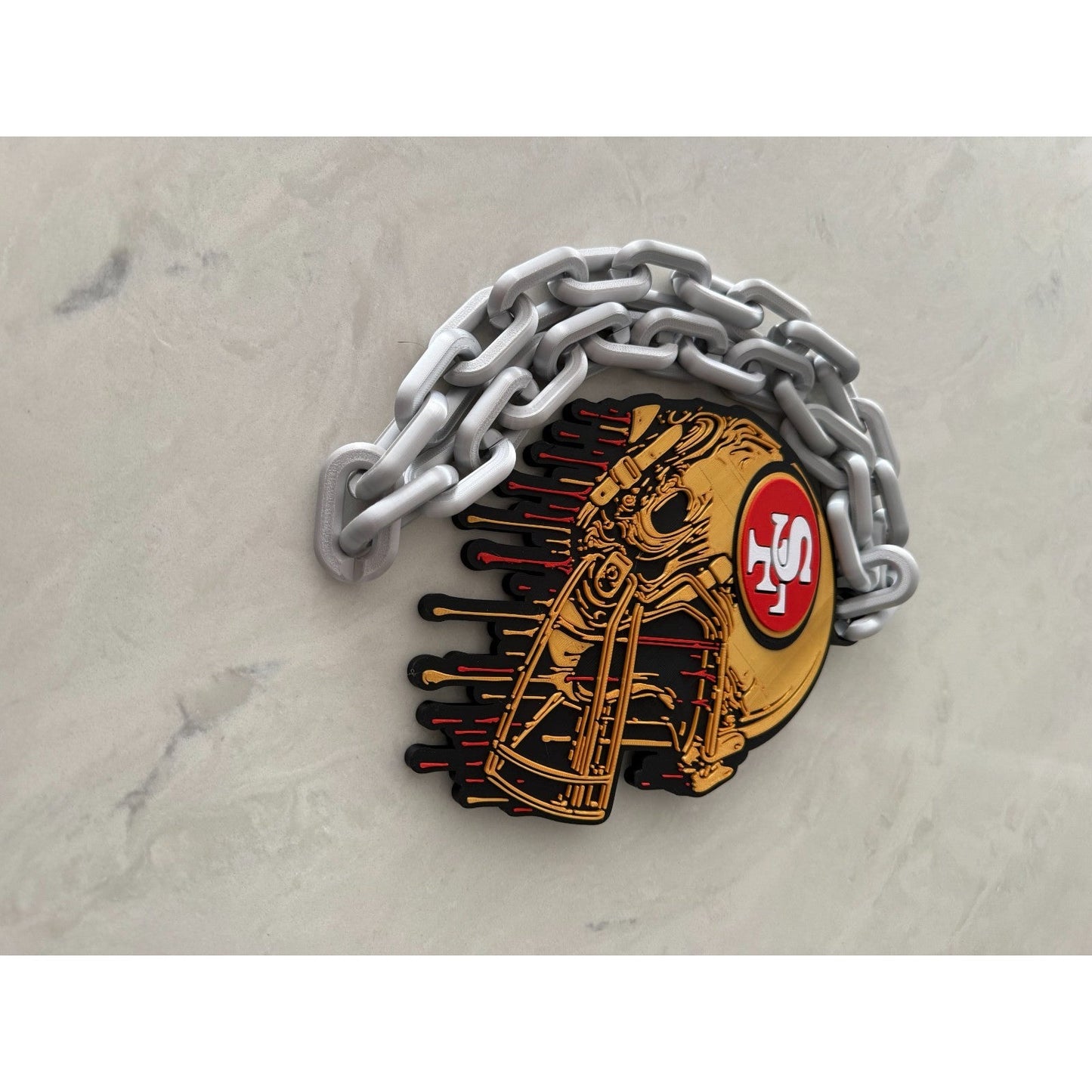 San Francisco 49ers Oversized Helmet Drip Hype Chain "NINER GANG BABY!"