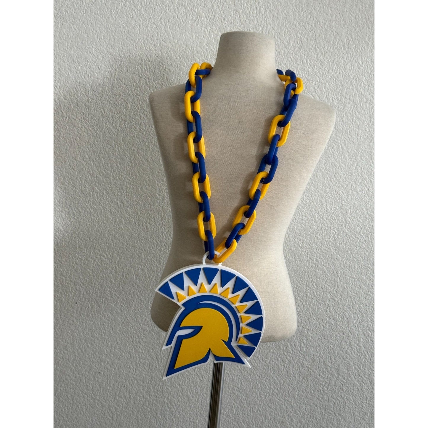 San José State Spartans Logo Oversized Necklace, Pendant Chain
