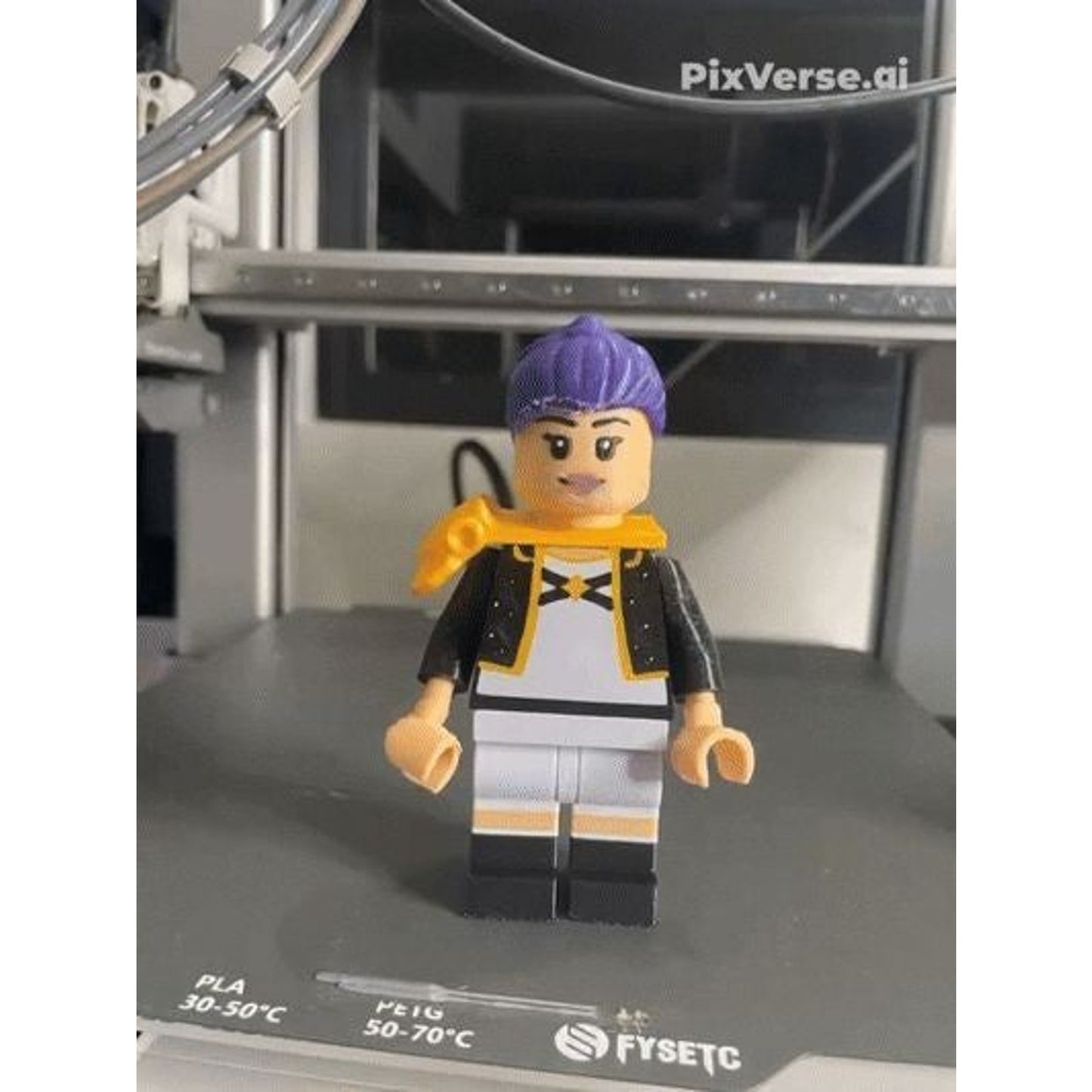 Rumi Brick Figure 8 inches tall 3D Printed Lego Inspired