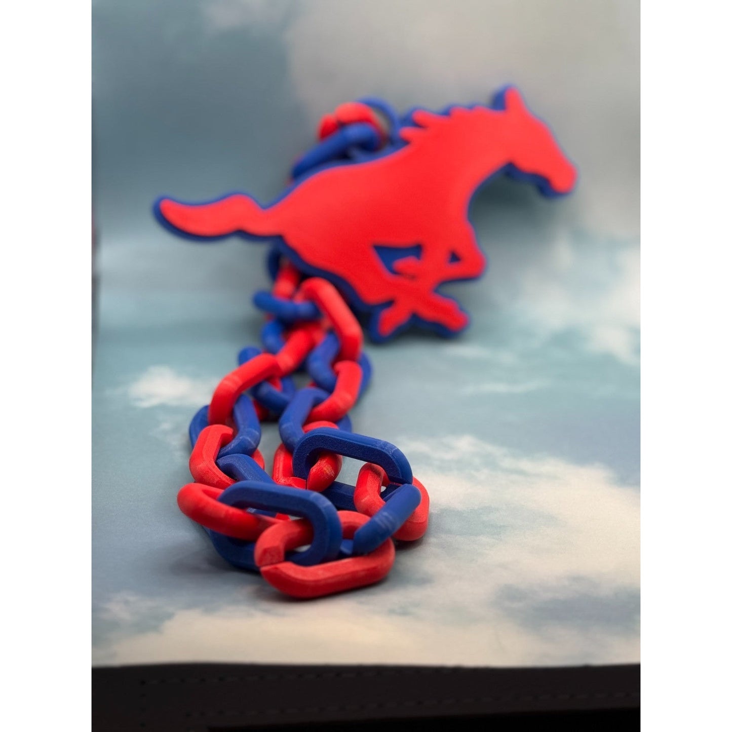 Southern Methodist University Mustangs Oversized Necklace, Chain