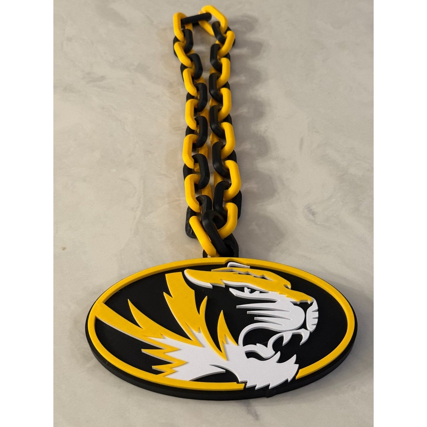 Missouri Tigers Logo Oversized Necklace, Pendant Chain Show Your Mizzou Pride